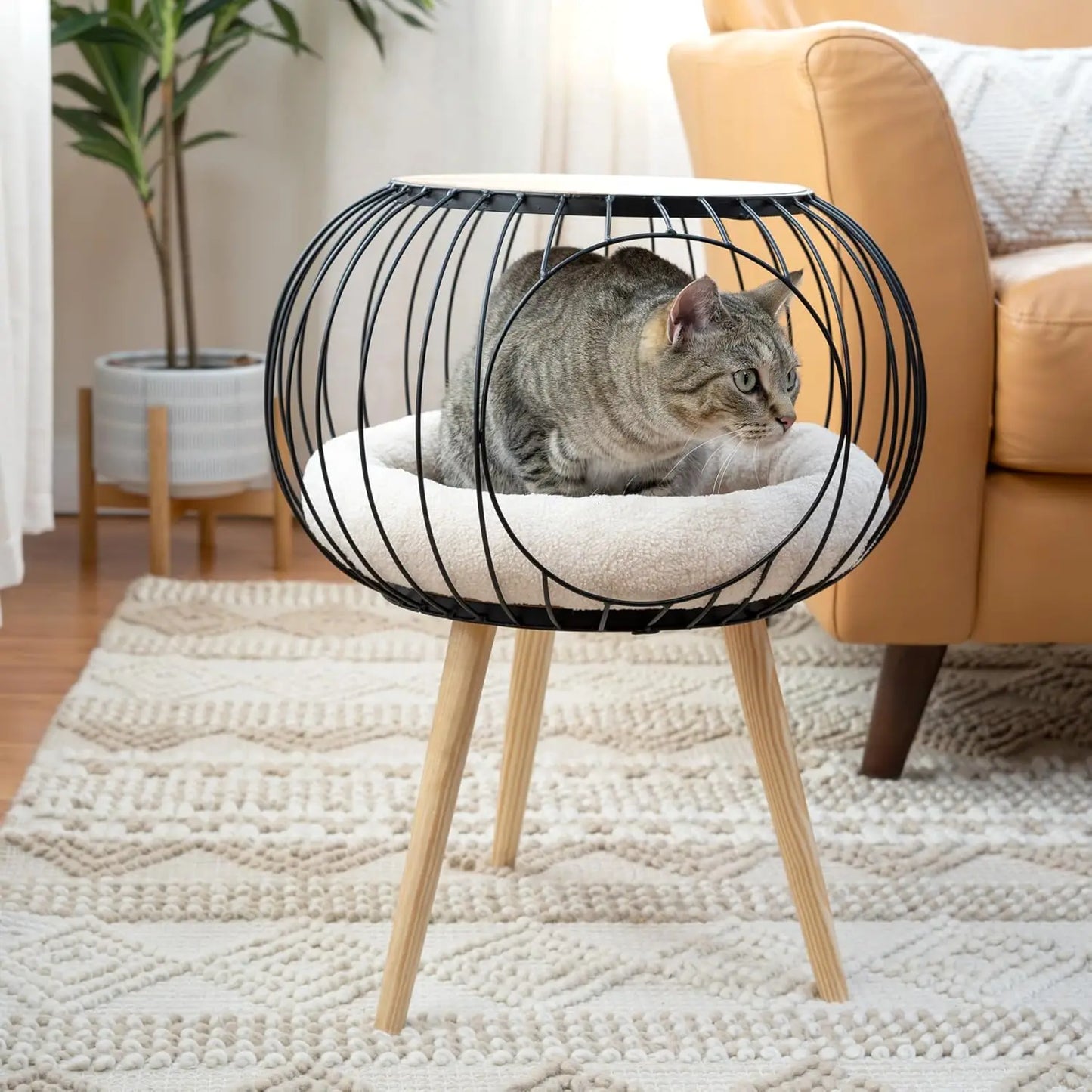 Hign-concerned Modern Cat Bed And Wooden Table Furniture
