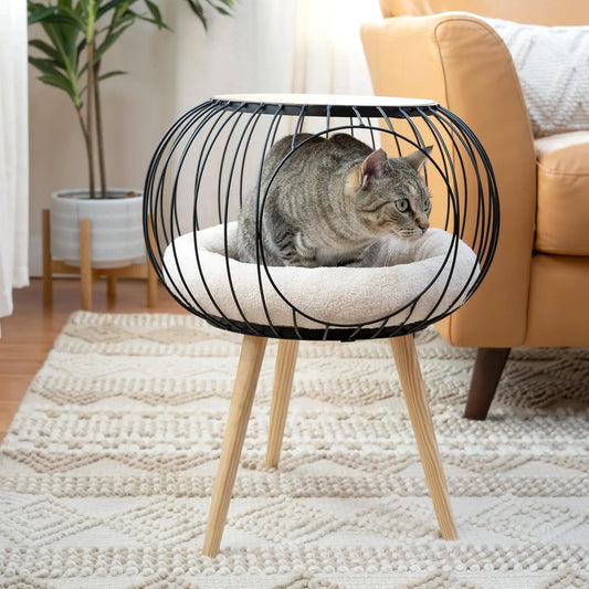 Hign-concerned Modern Cat Bed And Wooden Table Furniture