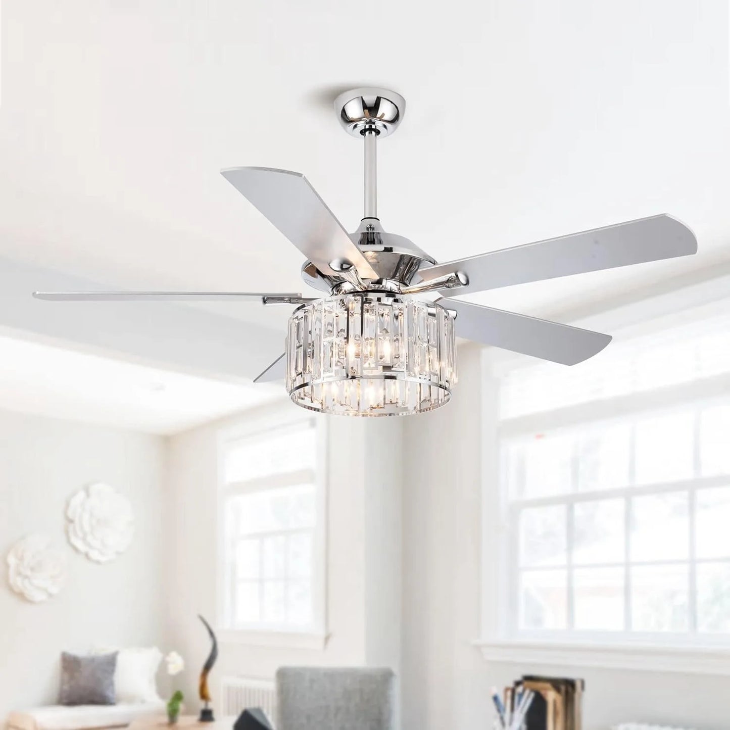 Hign-concerned Ceiling Fan With Lights And Remote Whisper