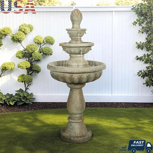 Outdoor Concrete Water Fountain With Continuous Pump
