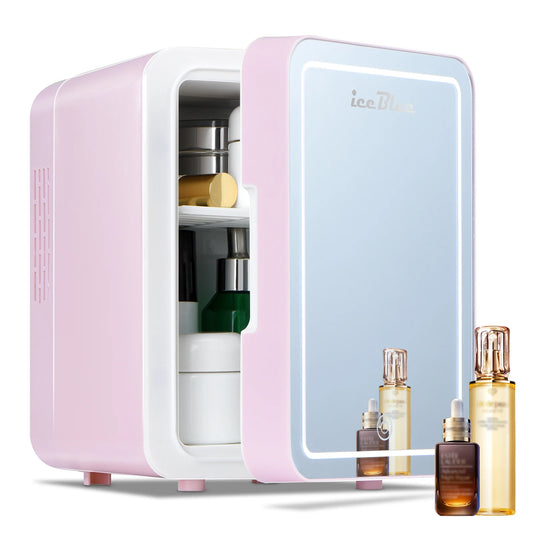 IceBlue Mirror Mini Fridge Dual Use for Beauty Skincare