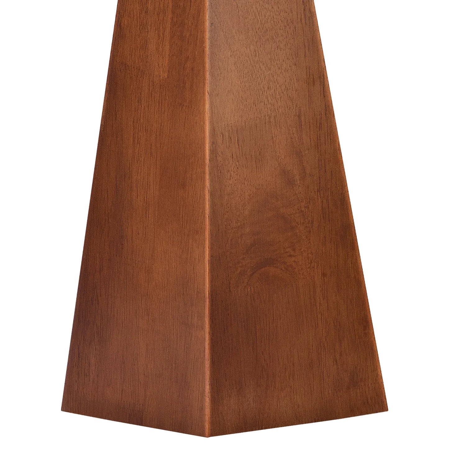Stanbow Walnut Wood Table Lamp With Linen Shade Mid Century
