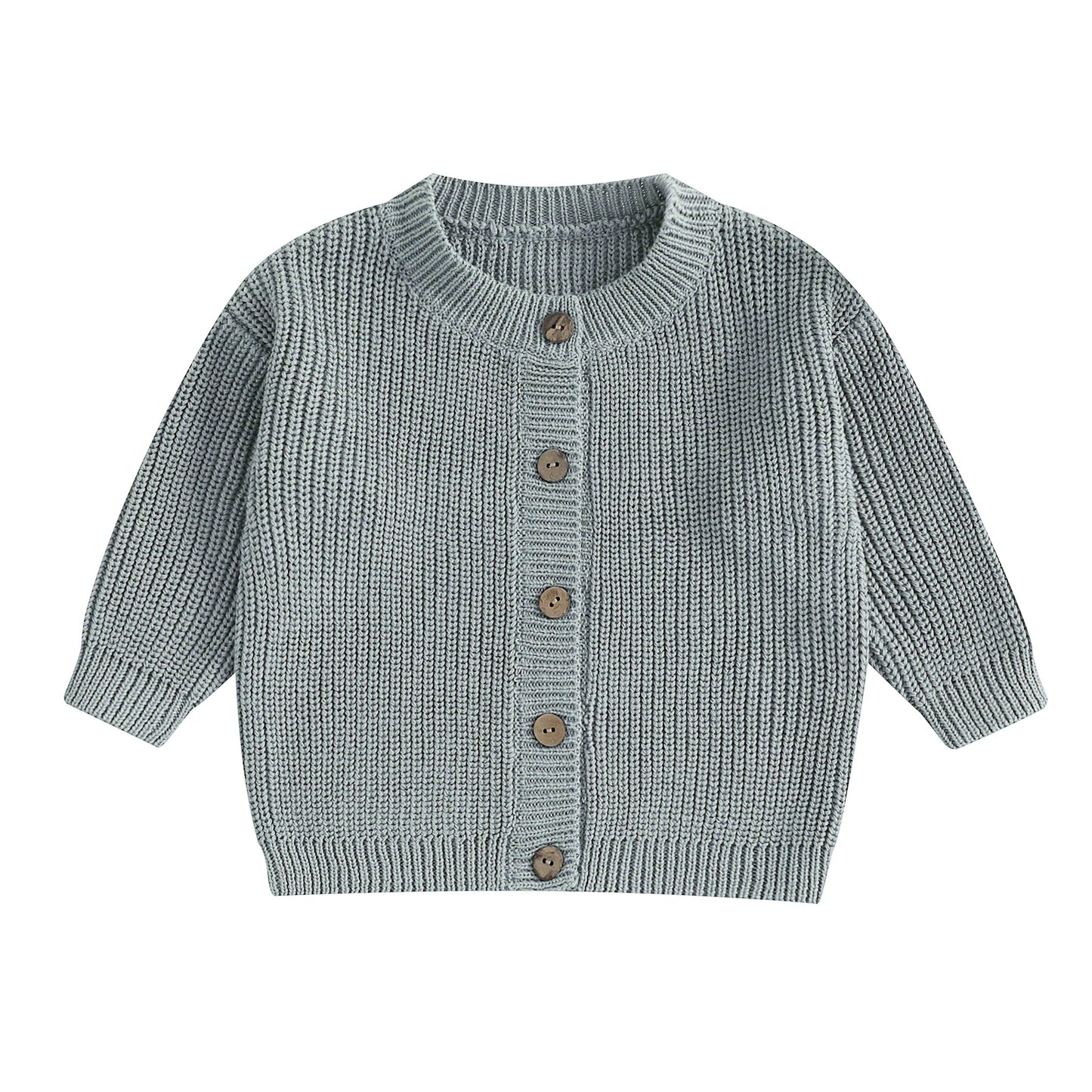 Guangdong Girls Knit Cardigan Round Neck Button Front