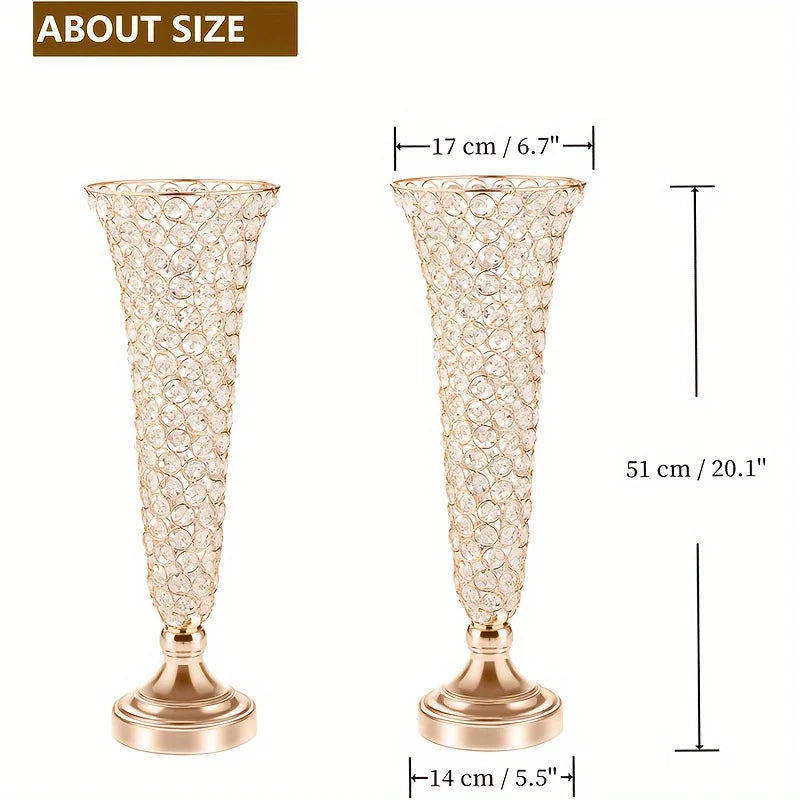 Complete Home and Apparel Crystal Vases Centerpiece Decor