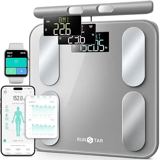 XMSJ Digital Bathroom Scale With Body Weight BMI App Sync