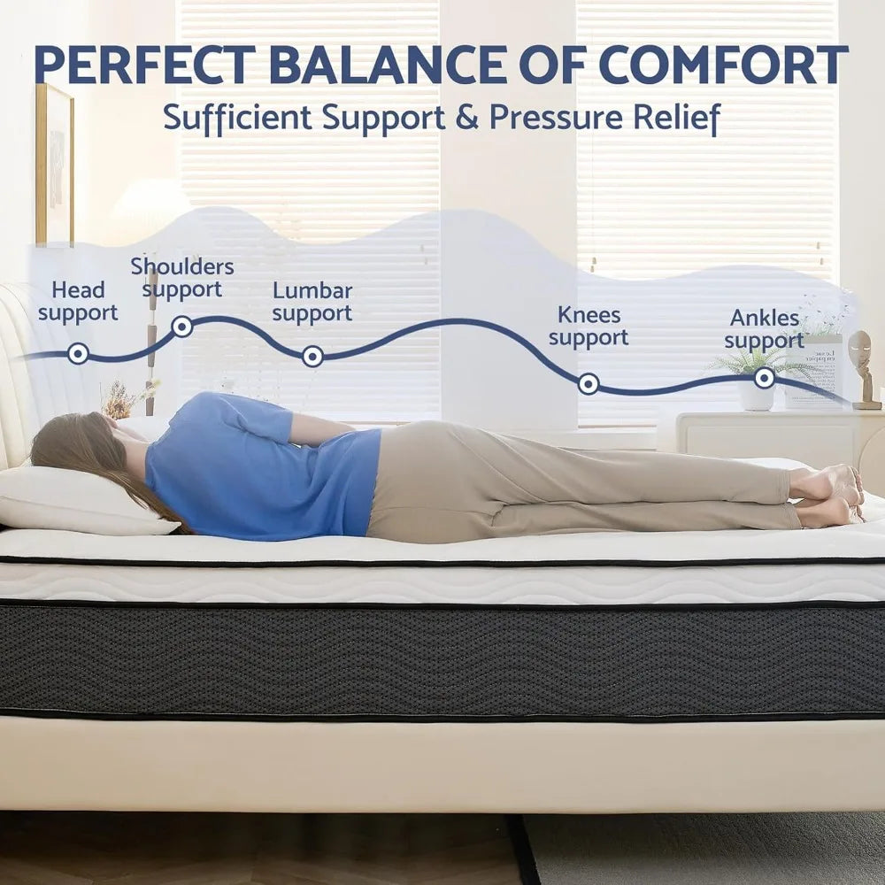 Angduo Hybrid Mattress With Pocket Springs For Support