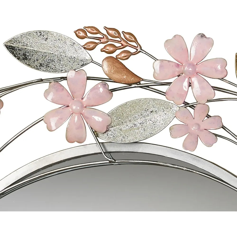 Wildflower Reflections Floral Round Wall Mirror Charm