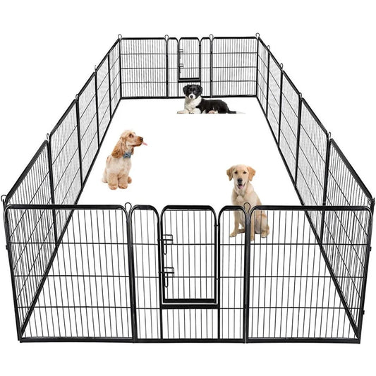 BestPet Metal Dog Playpen Indoor Outdoor Exercise Pen