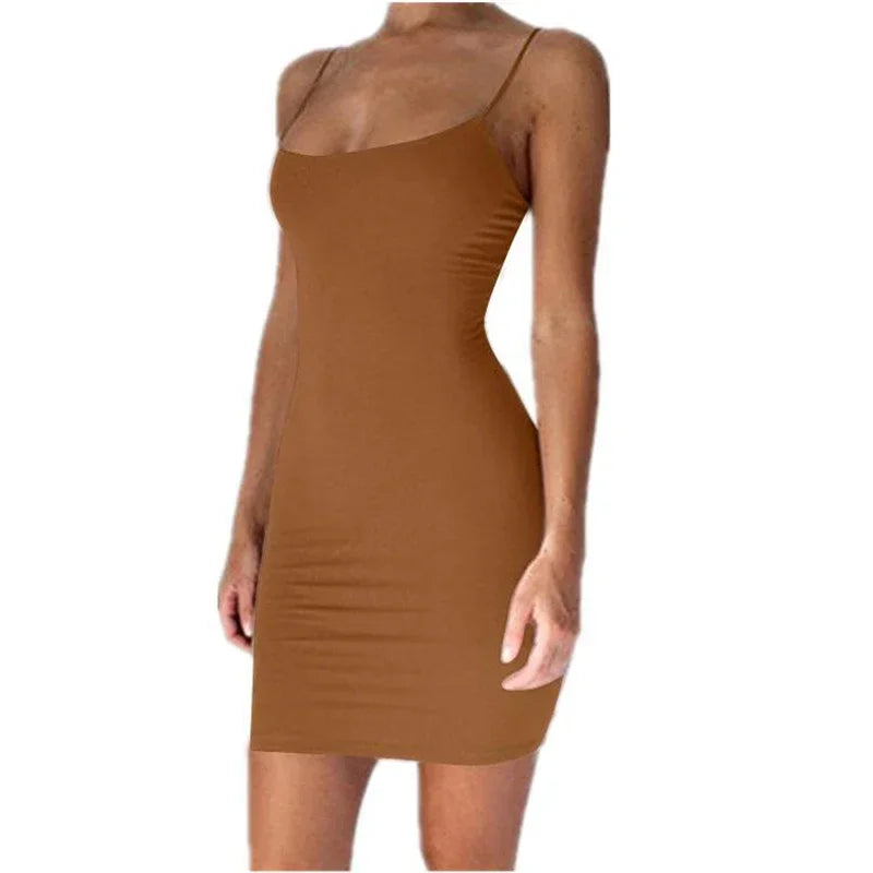 Liva Girl Spaghetti Strap Mini Dress Bodycon Sundress