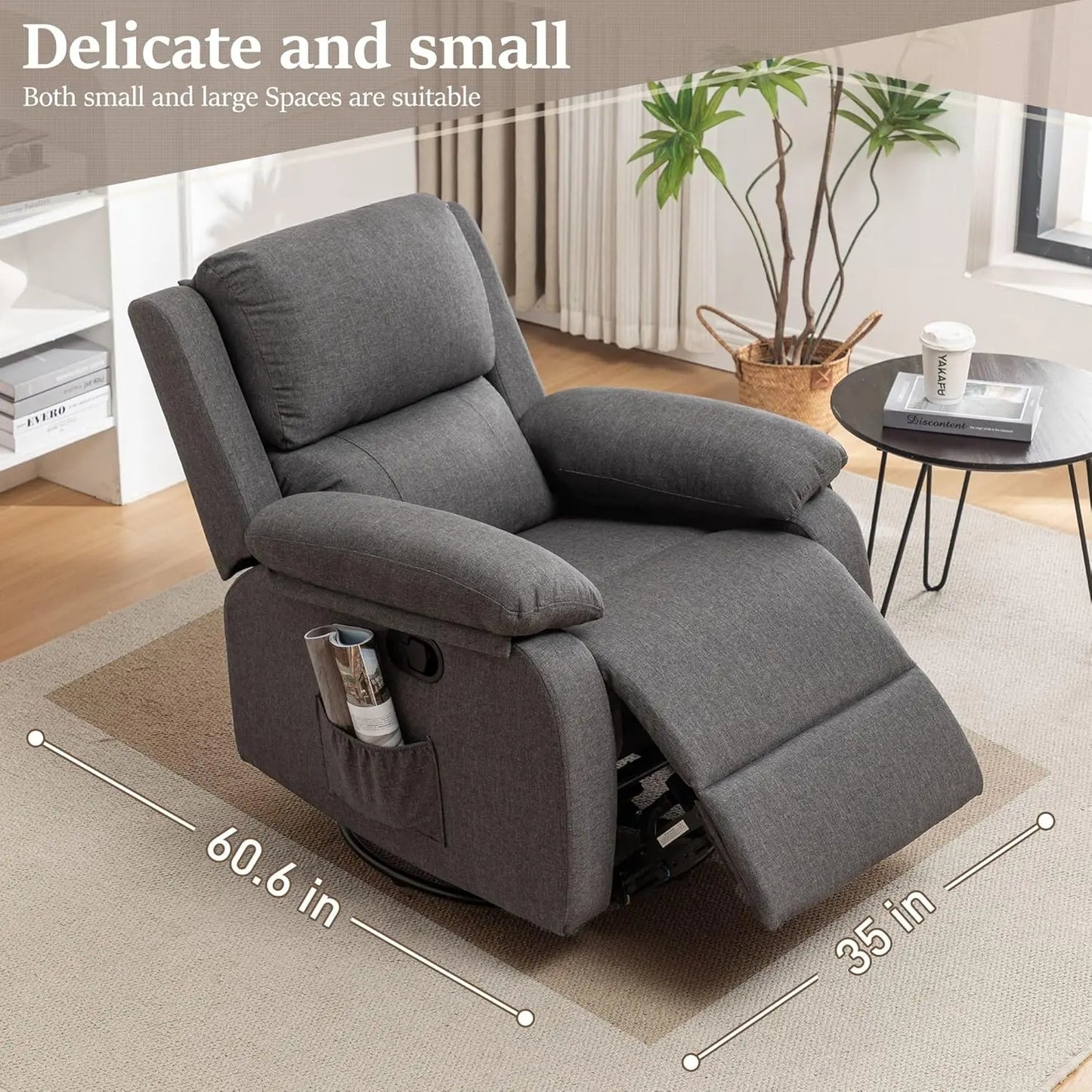 Complete Home and Apparel Recliner Chair 360 Swivel Rocker
