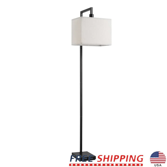 XMSJ Floor Lamp With Square Shade E26 Bulb Compatible