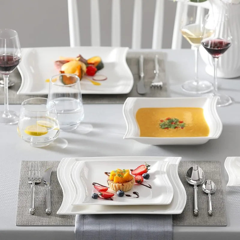 Hign Concerned Porcelain Dinnerware Set Square Plates