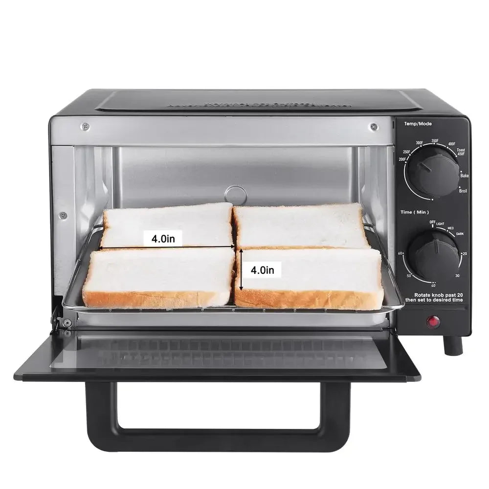 XMSJ 4 Slice Toaster Oven Convection 1050W Mechanical Timer