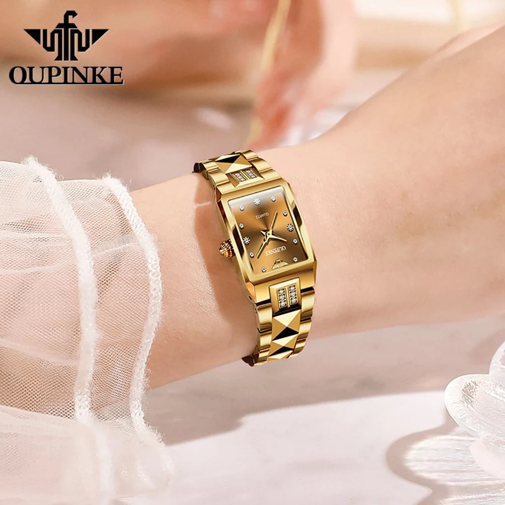 OUPINKE Japan Movement Automatic Womens Watch Tungsten
