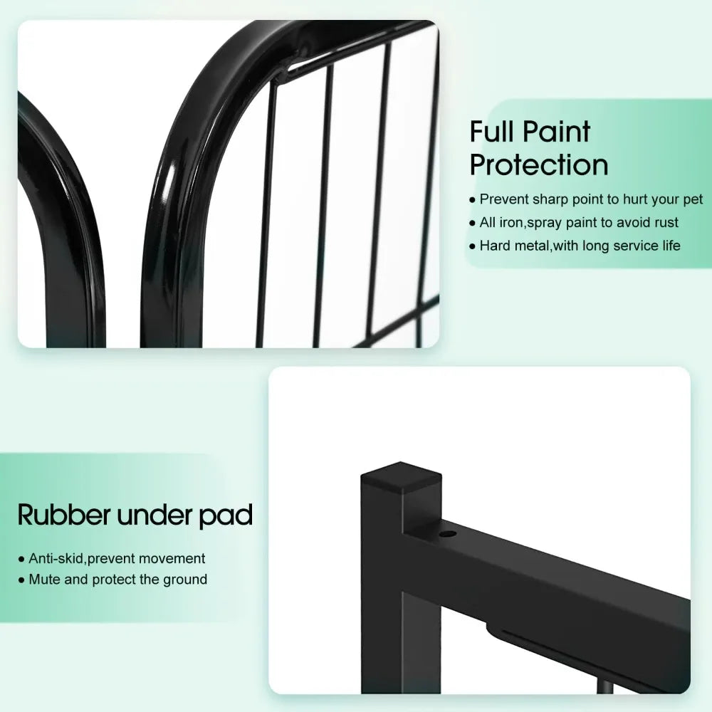 BestPet Metal Dog Playpen Indoor Outdoor Exercise Pen