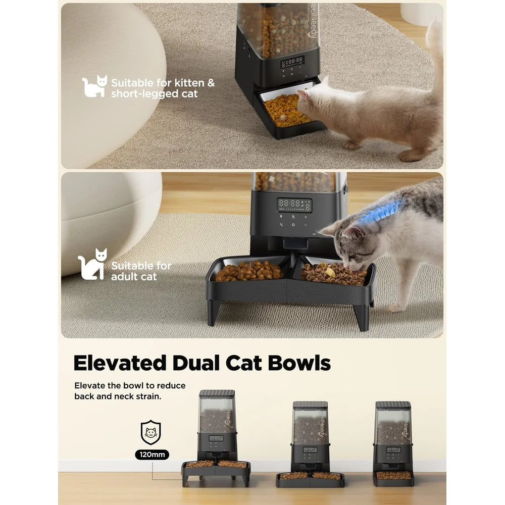 XMSJH Automatic Cat Feeder Timed Food Dispenser Stainless