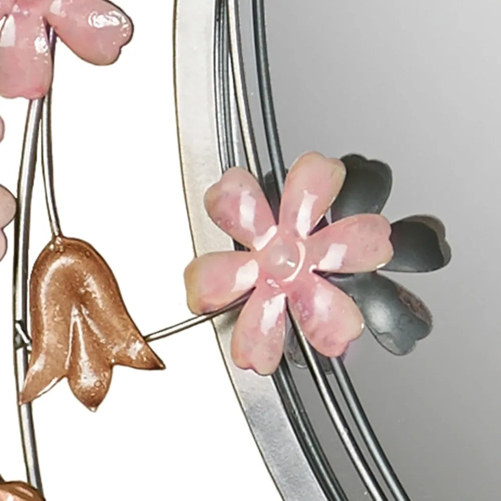 Wildflower Reflections Floral Round Wall Mirror Charm