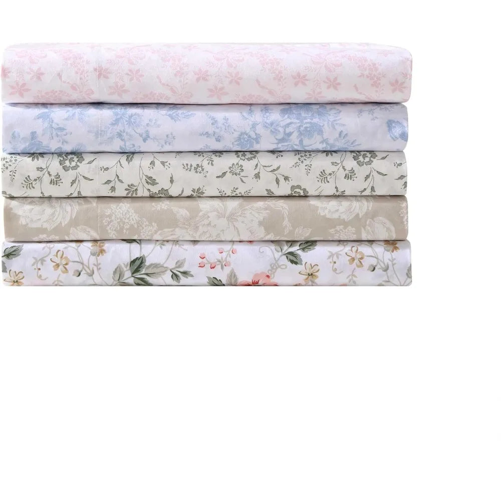 Laura Ashley Cotton Percale Bedding Set With Pillowcase