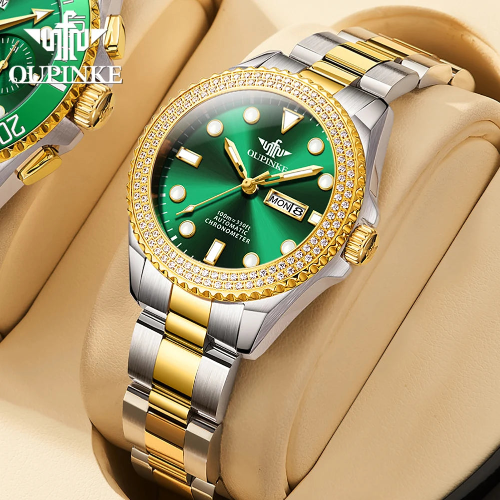 OUPINKE 3205 Full Diamond Mechanical Watch Automatic