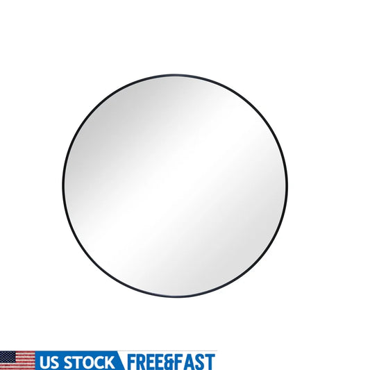 XMSJ Round Wall Mirror Modern Foyer Bathroom Decor Accent