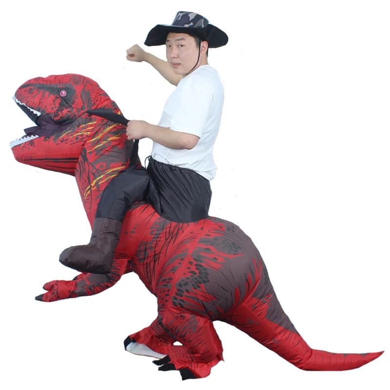 Rysotowy Halloween Inflatable Adult Ride On Dinosaur Costume