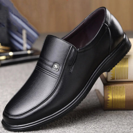 CColinican Leather Men Formal Shoes Loafers Slip On
