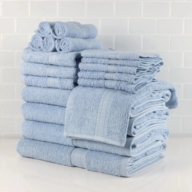 Guangdong Cotton Towel Set 18 Piece Soft And Absorbent