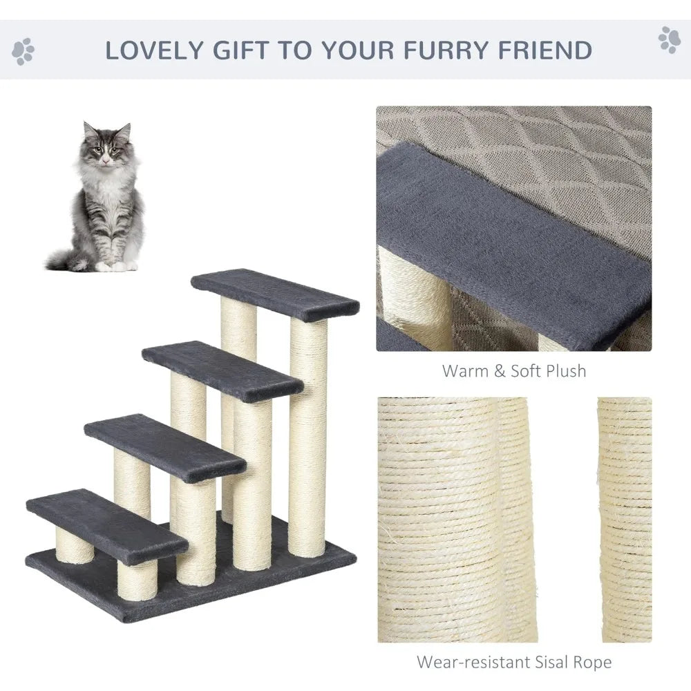 XUYUAN Cat Stair Tree With Sisal Scratching Post Climbing
