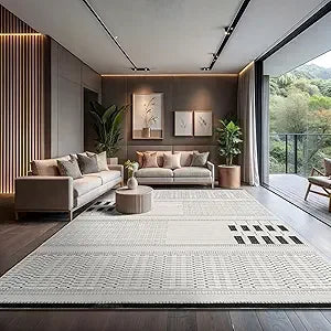 Hign Concerned Modern Rug Luxury Swirl Curved Area Rug