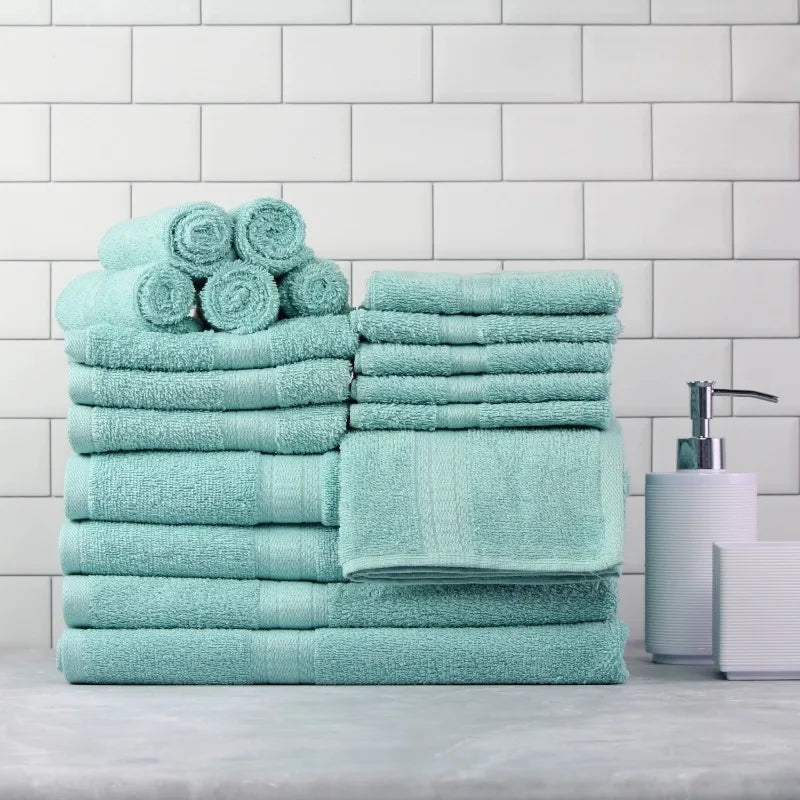 Guangdong Cotton Towel Set 18 Piece Soft And Absorbent
