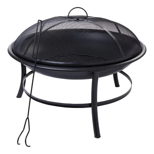 Folded Outdoor Fire Pit Round Iron Wood Burning Backyards