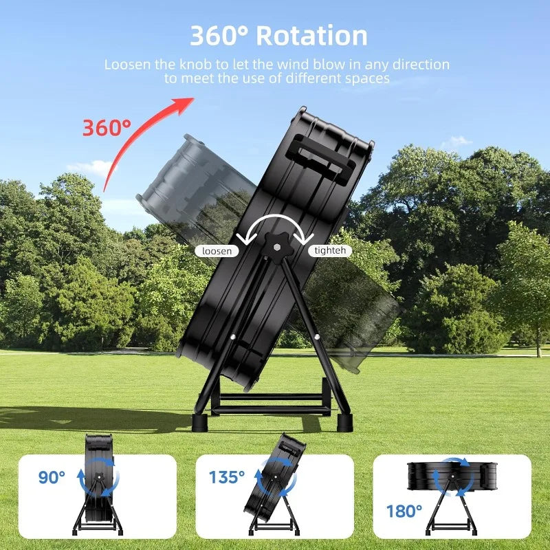 XMSJ Industrial Drum Fan High Velocity 14000 CFM With Tilt