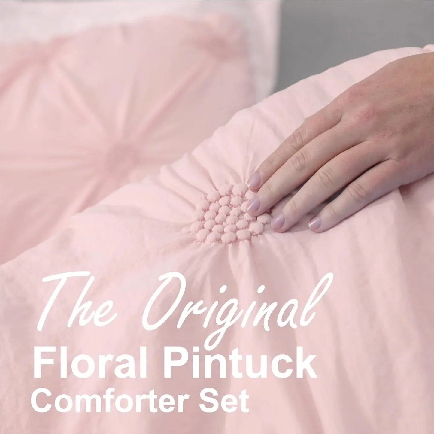 Craft Of Weaving Rose Blush Comforter Set 3 Piece Bedding