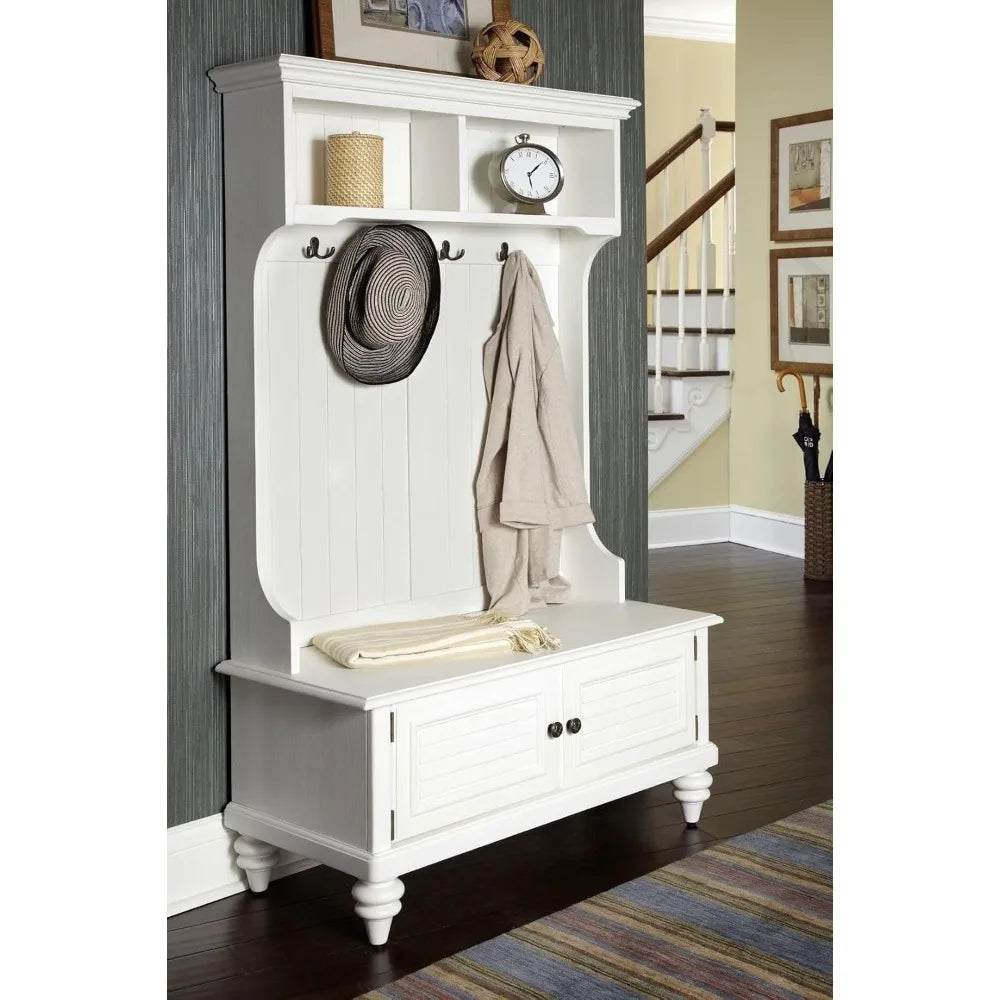 Home Styles Bermuda Hall Tree Entryway Organizer With Hooks