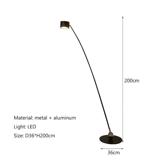Minimalist Floor Lamp With Long Arm Led Light For Living