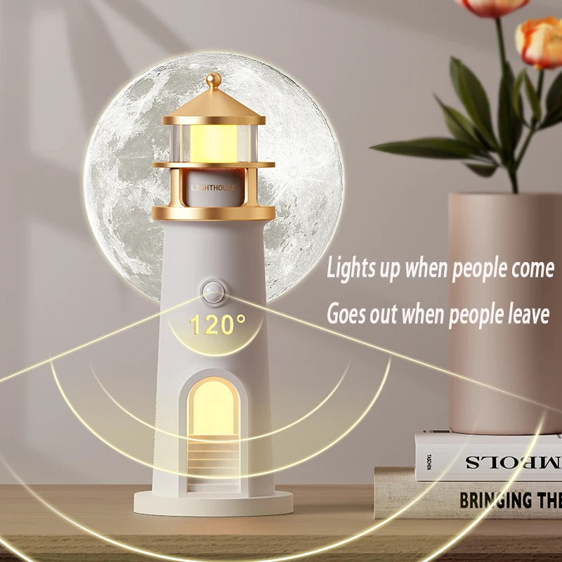 Lessdot Moon Lamp Lighthouse Night Light Bluetooth Music