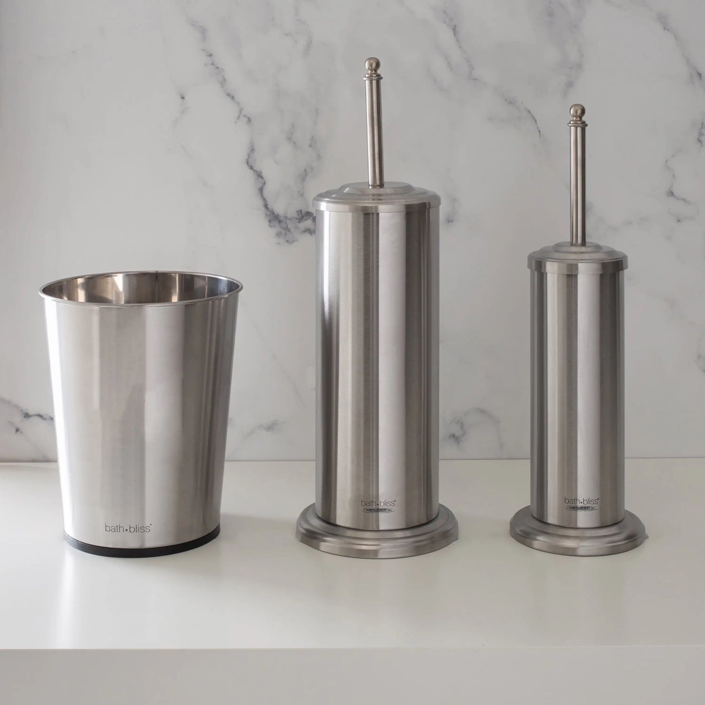 Hignconcerned Stainless Steel Trash Can Plunger Toilet Brush