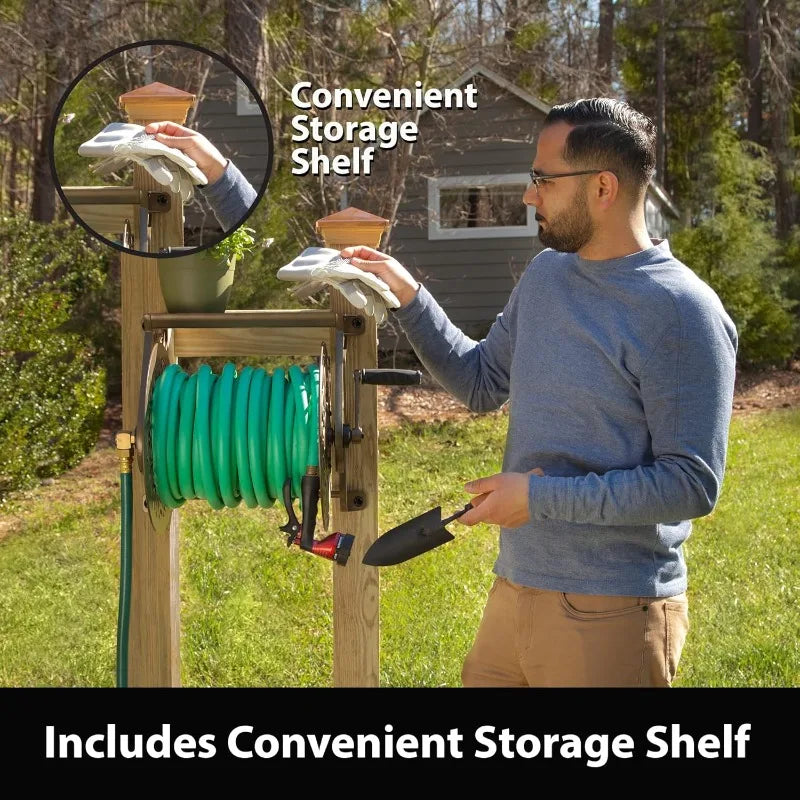 Hign-concerned Outdoor Cast Aluminum Wall Mount Hose Reel