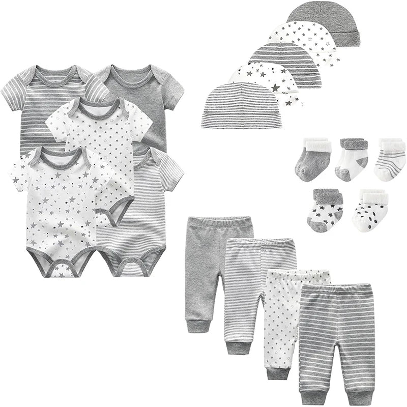 Fujian Baby Unisex Bodysuit Set 19 Pack Essentials Everyday
