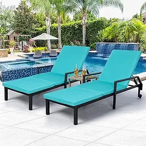 Chengwei Adjustable Outdoor Chaise Lounge Set of 2 Premium