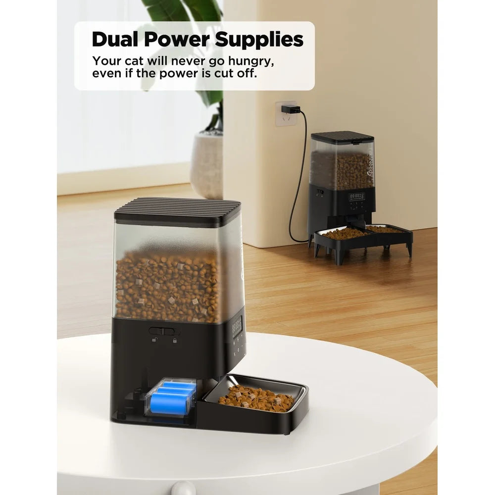 XMSJH Automatic Cat Feeder Timed Food Dispenser Stainless
