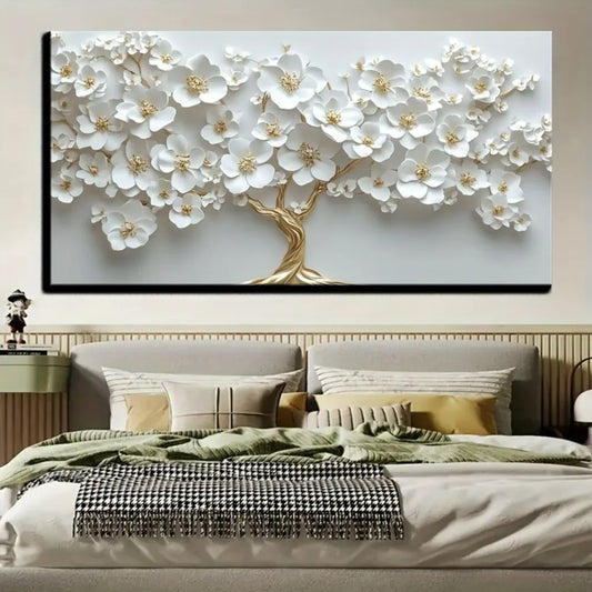 Hign-concerned Nordic Flower Canvas Oil Painting Framed Art