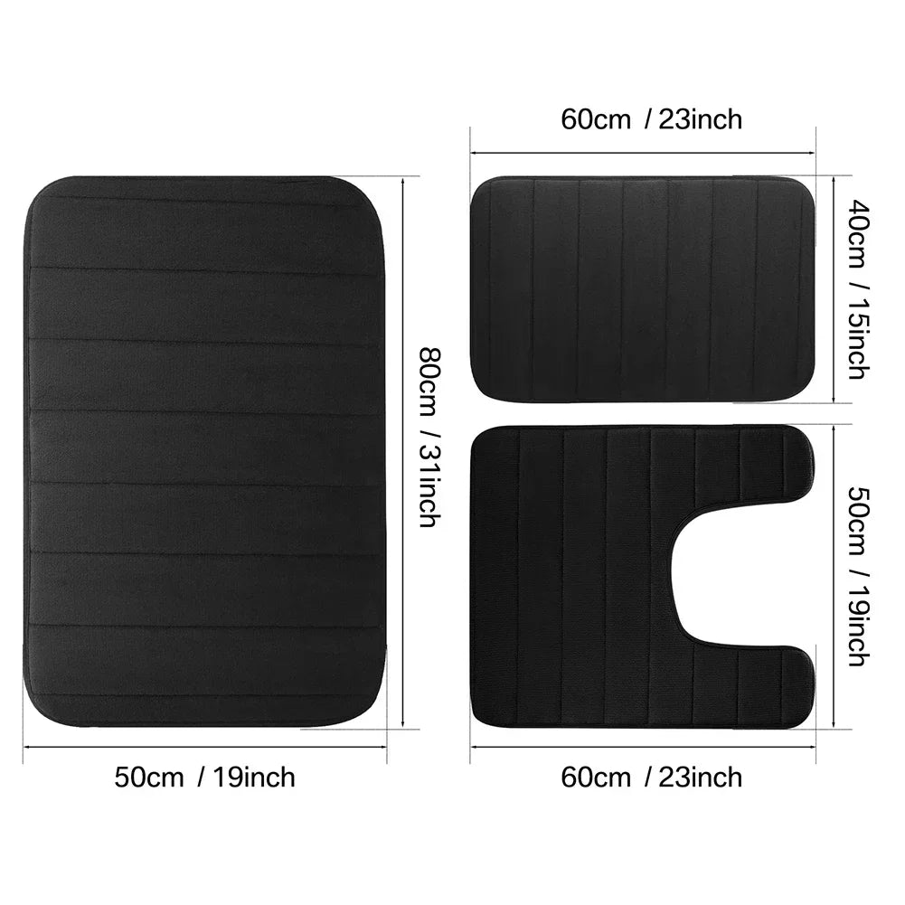 Complete Home and Apparel Memory Foam Bath Mat Non Slip