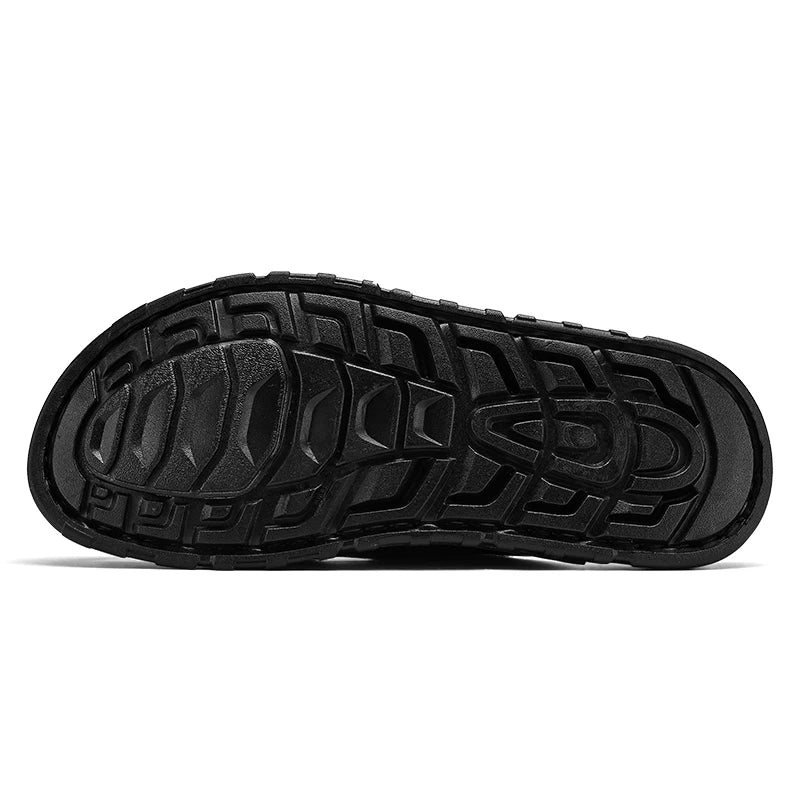 Fujian Mens PU Leather Slippers Luxury Sandals Collection