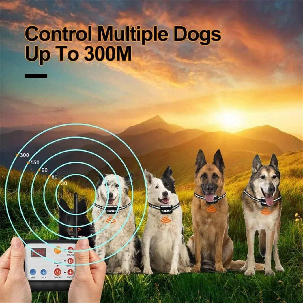 Wireless Dog Fence System For Three Dogs Adjustable Range