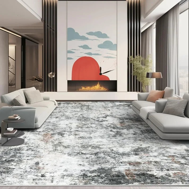 Evich Modern Abstract Washable Area Rug For Living Room