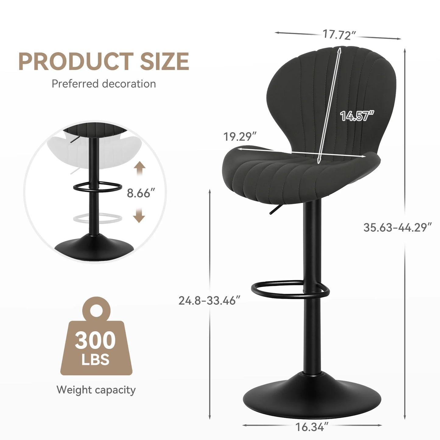 General Modern Living Room Chairs Set 2 Pcs Rotating