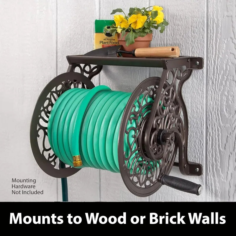Hign-concerned Outdoor Cast Aluminum Wall Mount Hose Reel