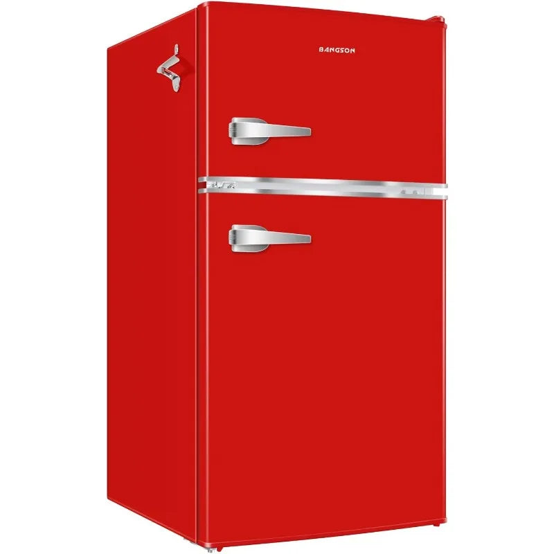 XMSJ Mini Fridge Freezer Compact For Bedroom Dorm Unit