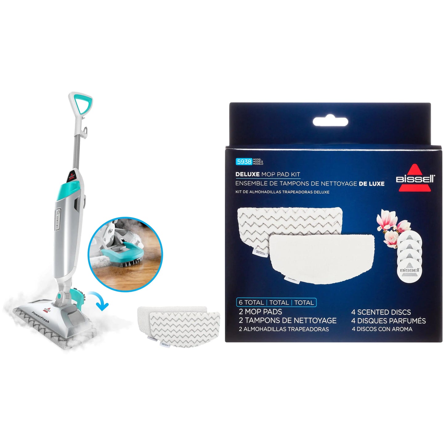 HAOYUNMA PowerFresh Scrubbing And Sanitizing Steam Mop